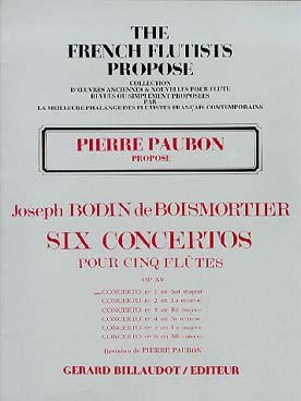 Illustration de Concerto op. 15/1 en sol M pour 5 flûtes