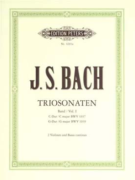 Illustration de Sonates en trio flûte, violon & continuo - Vol. 1 : BWV 1037 en do M - BWV 1039 en sol M