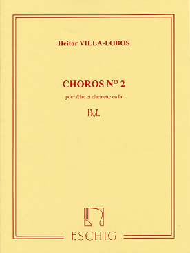 Illustration de Choros N° 2 pour flûte et clarinette en la