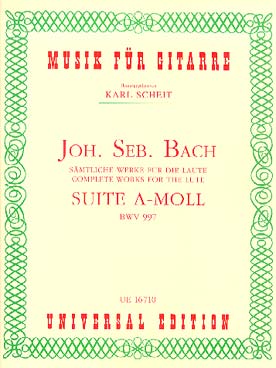 Illustration de Suites pour luth - N° 2 BWV 997 en la m (tr. Scheit)