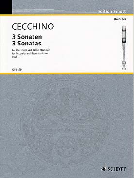 Illustration de 3 Sonaten pour flûte à bec alto, soprano ou ténor et basse continue