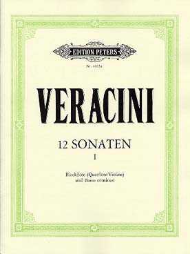 Illustration de 12 Sonates pour flûte à bec alto ou flûte traversière ou violon et b. c. - Vol. 1 : N° 1 à 3