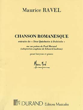 Illustration de Don Quichotte à Dulcinée (baryton/piano) - N° 1 : Chanson romanesque (ton orig.)