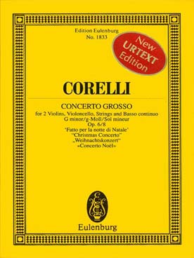 Illustration de Concerto grosso op. 6/8 en sol m "de Noël" pour 2 violons, violoncelle et orchestre à cordes