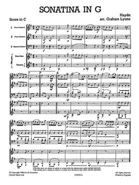 Illustration de MIXED BAG : ensembles variables pour bois (C + P) - N° 4 : HAYDN Sonatine en sol