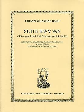 Illustration de Suites pour luth - N° 3 BWV 995 en la m, avec fac-similé