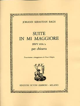 Illustration de Suites pour luth - N° 4 BWV 1006a en mi M (tr. Ghiglia, avec fac-similé)