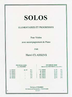 Illustration de Solos élémentaires et progressifs - 7e Solo op. 70/1 (1re et 3e positions)