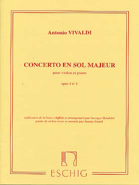 Illustration vivaldi concerto op.  3/ 3 rv310 (mx)