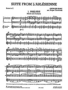 Illustration de MIXED BAG : ensembles variables pour bois (C + P) - N° 7 : BIZET Suite de L'Arlésienne