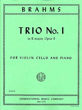 Illustration brahms trio avec piano op.   8 en si maj