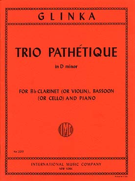 Illustration de Trio pathétique en ré pour clarinette, basson et piano (ou violon, violoncelle et piano)