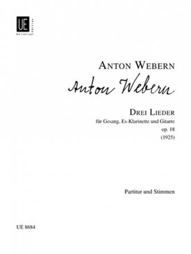 Illustration de 3 Lieder op. 18 pour soprano, clarinette et guitare