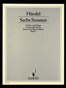 Illustration de 6 Sonates pour violon et piano, violoncelle ad lib. (rév. Doflein) - Vol. 1