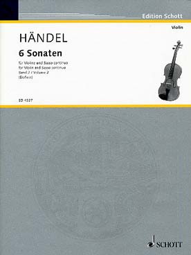 Illustration de 6 Sonates pour violon et piano, violoncelle ad lib. (rév. Doflein) - Vol. 2