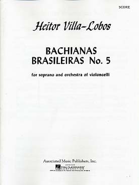 Illustration de Bachianas brasileiras N° 5 pour soprano et 8 violoncelles (version originale) - conducteur