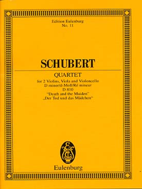 Illustration de Quatuor à cordes op. posth. en ré m D 810 "La Jeune fille et la Mort" - éd. Eulenburg