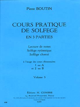 Illustration de Cours pratique de solfège : Lecture de notes, solfège rythmique, solfège chanté - Vol. 3 : Élémentaire 1 et 2