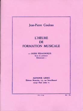 Illustration de L'Heure de formation musicale - E 1 : Livre du professeur