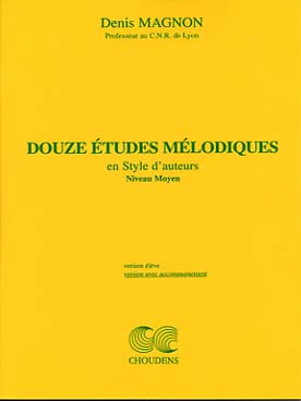 Illustration de 12 Études mélodiques en style d'auteur - Moyen : Livre du professeur a/a