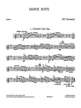 Illustration de PLAYSTRINGS : musique pour orchestre de jeunes instrumentistes à cordes Moy. force 2 : TOWNSEND Suite de danses - Parties séparées