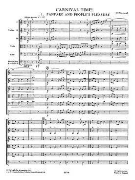 Illustration de PLAYSTRINGS : musique pour orchestre de jeunes instrumentistes à cordes Moyen 11 : TOWNSEND Carnaval time - Conducteur