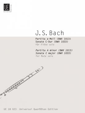 Illustration de Partita BWV 1013 en la m pour flûte seule - Sonate BWV 1033 en do M pour flûte et clavecin