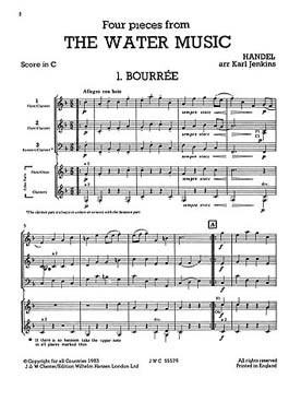 Illustration de MIXED BAG : ensembles variables pour bois (C + P) - N° 20 : HAENDEL Water Music (sélection)