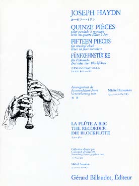 Illustration de 15 Pièces pour pendule à musique (trios et quatuors de flûtes)