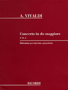 Illustration de Concerto RV 443 en do M pour flûte piccolo et orchestre, réd. piano - éd. Ricordi