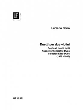 Illustration berio duos pour 2 violons, extraits