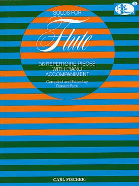 Illustration de SOLOS FOR FLUTE, 36 pièces par D. Peck : Bach, Beethoven, Bizet, Boehm, Brahms, Corelli, Debussy, Donjon...