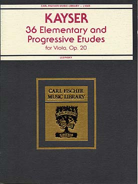 Illustration de 36 Études élémentaires et progressives op. 20 - éd. Carl Fischer (tr. Lesinsky)