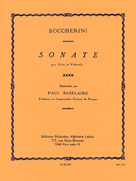 Illustration boccherini sonate violon et violoncelle