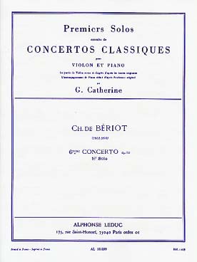 Illustration de 1er Solo du Concerto N° 6 en la M - éd. Leduc (G. Catherine)