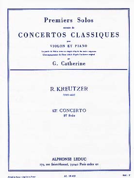 Illustration de 1er Solo du Concerto N° 13 en ré M - éd. Leduc (rév. G. Catherine)