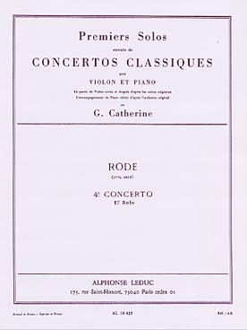 Illustration de 1er Solo du Concerto N° 4 en la M - éd. Leduc, rév. Catherine