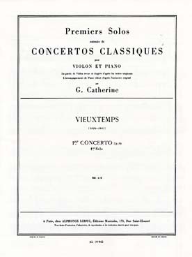 Illustration de 1er Solo du Concerto N° 1 op. 10 en mi M (rév. Catherine)