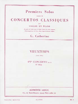 Illustration de 1er Solo du Concerto N° 4 op. 31 en ré m (rév. Catherine)