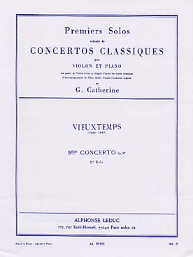 Illustration de 1er Solo du Concerto N° 5 en la m op. 37 - éd. Leduc, rév. Catherine