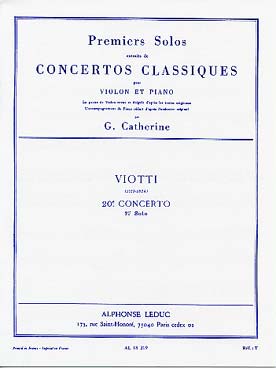 Illustration de 1er Solo du Concerto N° 20 en ré M - éd. Leduc (G. Catherine)