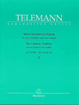 Illustration telemann 6 sonates en canon op. 5 vol. 2