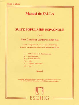 Illustration de Suite populaire espagnole (d'après les 7 chansons populaires espagnoles)