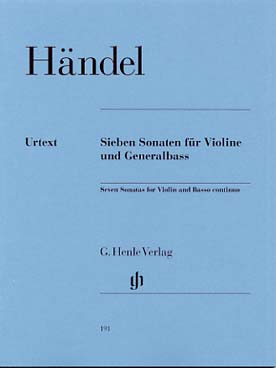Illustration haendel sonates (7) violon/basse cont.