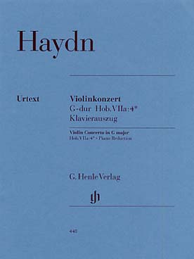 Illustration de Concerto Hob VIIa:4 en sol M - éd. Henle