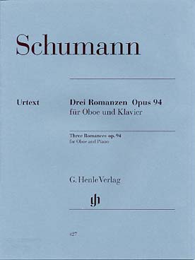 Illustration de 3 Romances op. 94 pour hautbois ou violon et piano