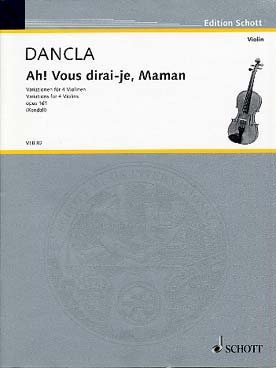 Illustration dancla variations op. 161 pour 4 violons