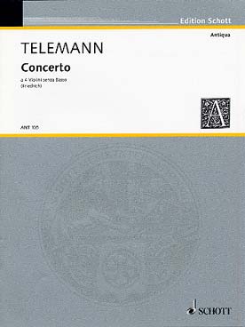 Illustration telemann concerto en la maj a 4 violons