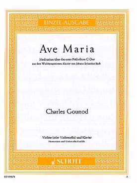 Illustration de Ave Maria (sur le prélude en do M du clavecin bien tempéré de J. S. Bach)