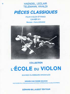 Illustration de PIECES CLASSIQUES (rév. Pierre DOUKAN) : Haendel, Leclair, Telemann, Vivaldi - Vol. 1